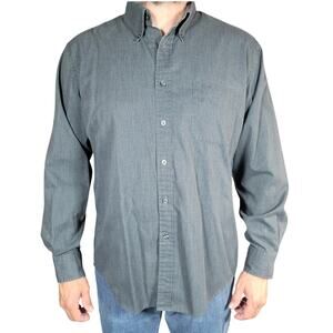Dockers Men's XL Button Down Shirt Charcoal Gray